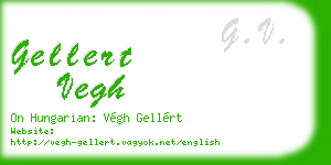 gellert vegh business card