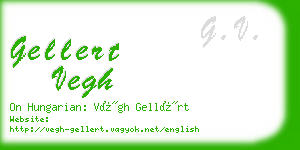 gellert vegh business card